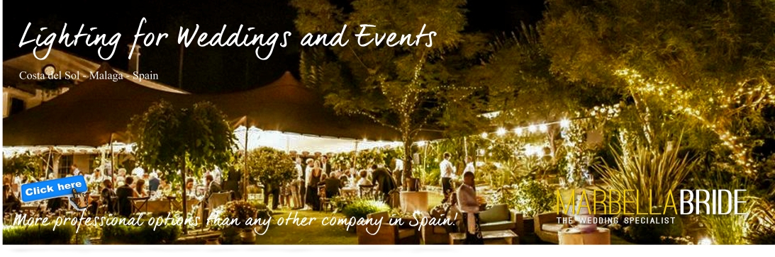 Wedding and event lighting Marbella