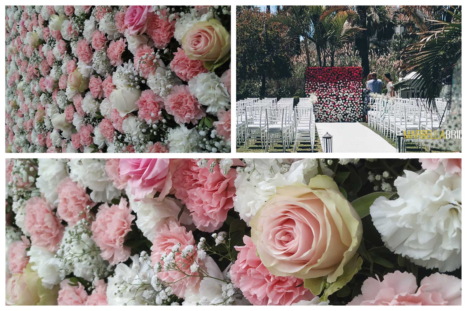 Flower Walls for weddings Marbella